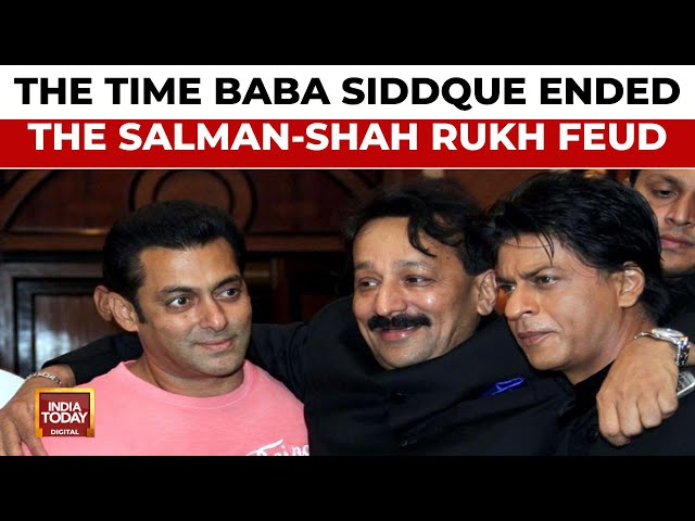 ⁣Baba Sidiqque Killed: The Time Baba Siddique Ended The Long Running Salman-Shah Rukh Feud