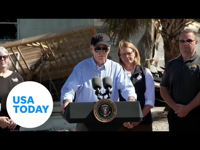 ⁣Biden returns to Florida to survey Hurricane Milton damage | USA TODAY