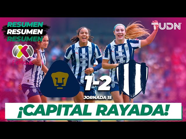 ⁣Resumen y goles | Pumas 1-2 Monterrey | Liga Mx Femenil AP2024-J15 | TUDN