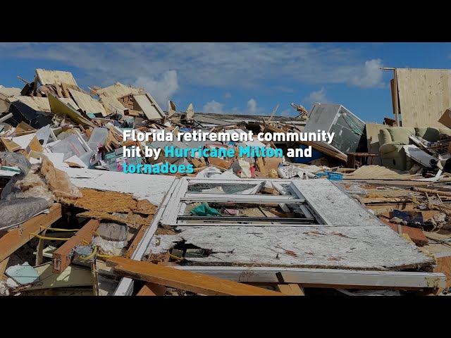 ⁣Florida retirement community hit by Hurricane Milton and tornadoes