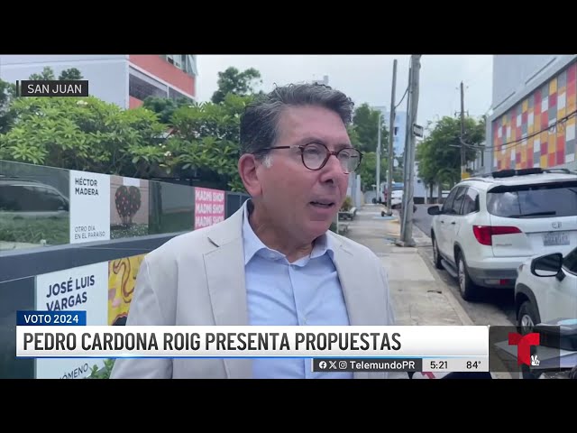 ⁣Pedro Cardona presenta sus propostas como represente por precinto de SJ