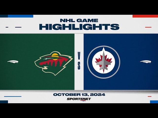 ⁣NHL Highlights | Wild vs. Jets - October 13, 2024