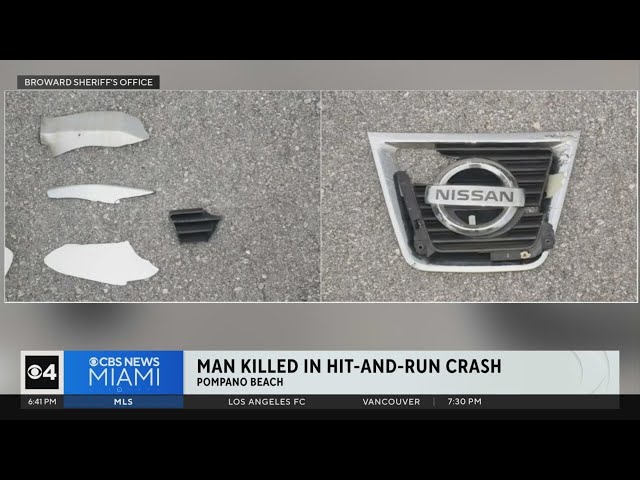 ⁣Man killed in Pompano Beach hit-and-run crash