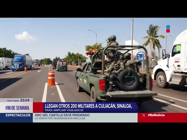 ⁣Llega un grupo de 200 soldados del Ejército Mexicano a Culiacán, Sinaloa