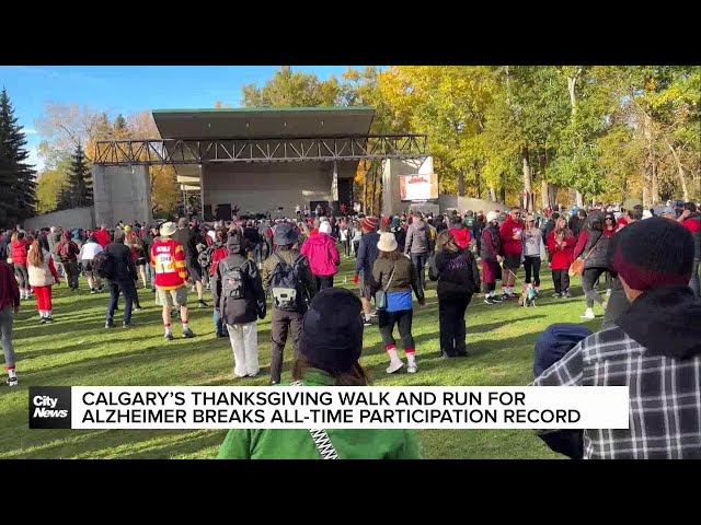 ⁣Calgary’s Thanksgiving walk and run for Alzheimer’s breaks all-time participation record