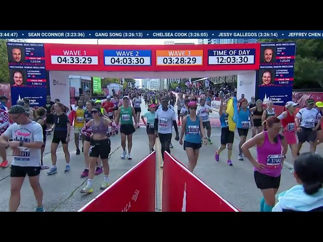 ⁣Chicago Marathon 2024 FINISH LINE CAM: 11 a.m. – 12 p.m.