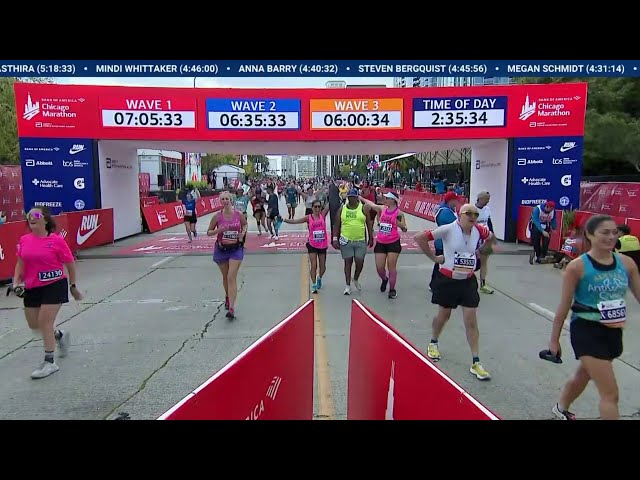 ⁣Chicago Marathon 2024 FINISH LINE CAM: 2 p.m. – 3 p.m.