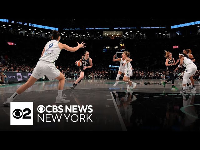 ⁣New York Liberty win Game 2 of WNBA Finals, tying series at 1-1