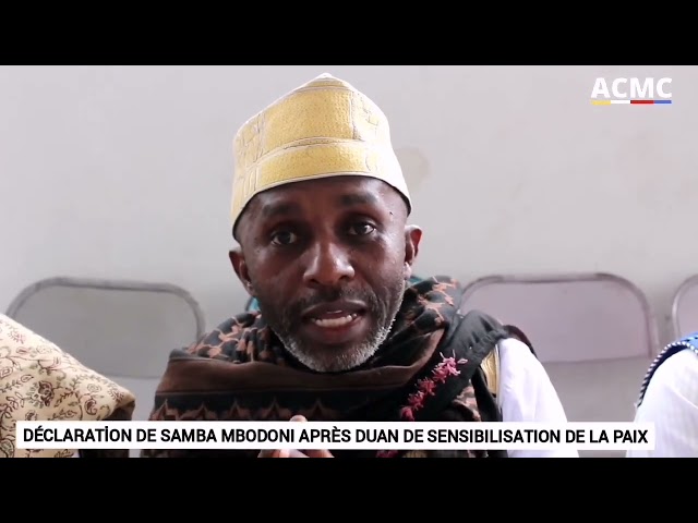 ⁣Déclaration de Samba Mbodoni de sensibilisation de la PAIX