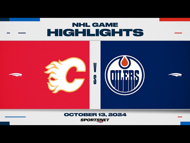 ⁣NHL Highlights | Flames vs. Oilers - October 13, 2024