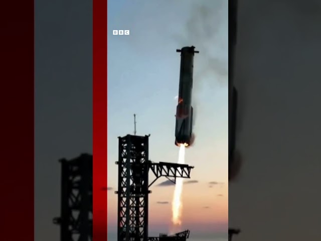 ⁣SpaceX faz História ao capturar foguete no ar