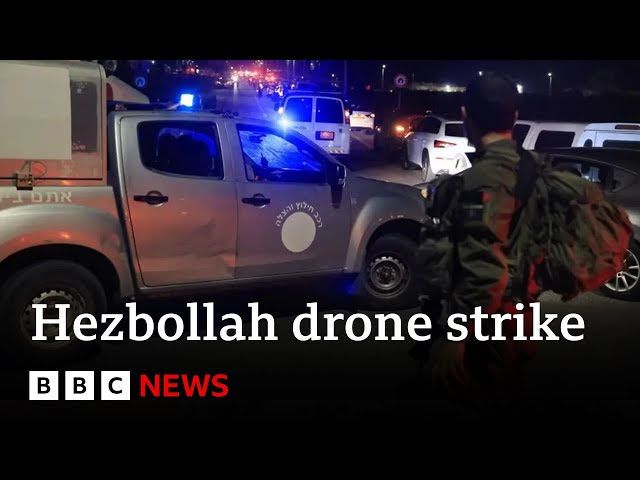 ⁣Hezbollah drone strike kills four Israeli soldiers and injures 58 | BBC News