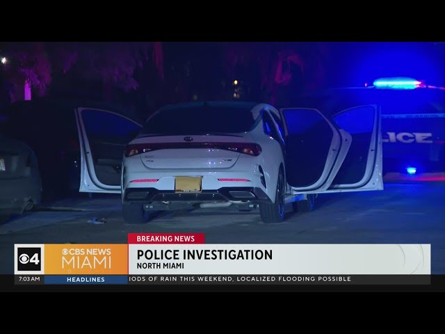 ⁣Police investigate in North Miami