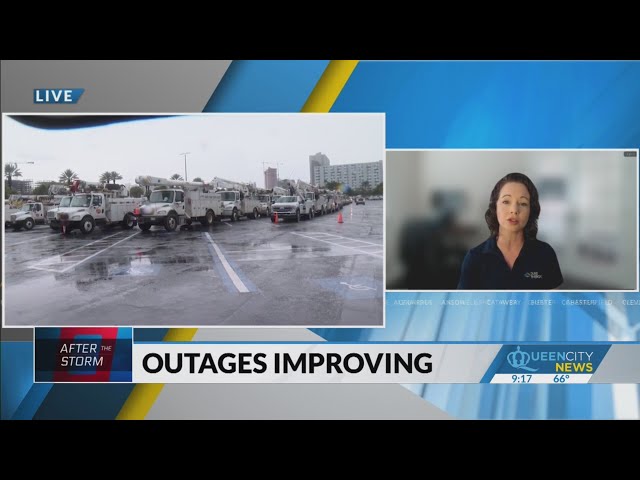 ⁣Duke Energy: Storm outages in NC improving