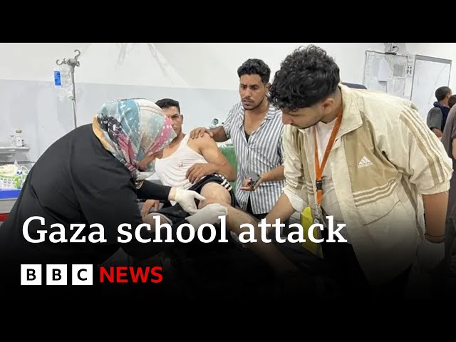 ⁣Israeli shelling of Gaza school kills at least 22 | BBC News