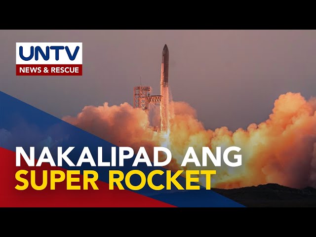 ⁣Test flight ng SpaceX sa starship rocket system at pagbalik ng booster sa launchpad, matagumpay