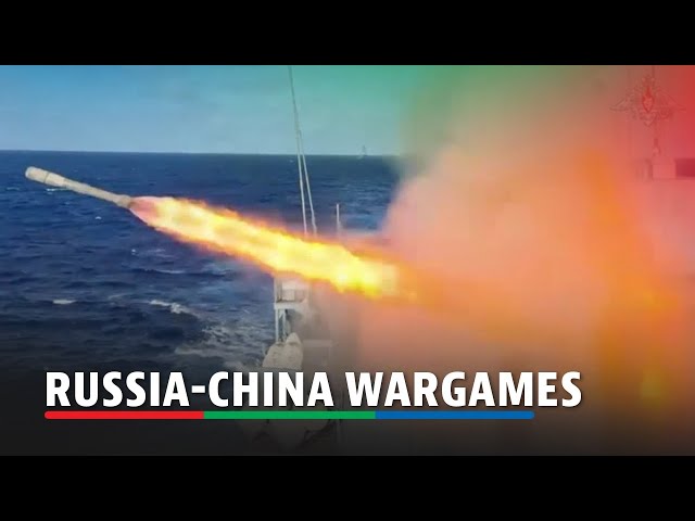 ⁣Russian, Chinese warships conduct joint drills in Pacific