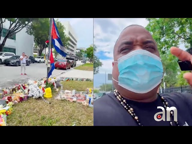 ⁣Jorge Junior llega a Miami y visita lugar donde cubanos rinden homenaje a El Taiger: "Estoy aqu