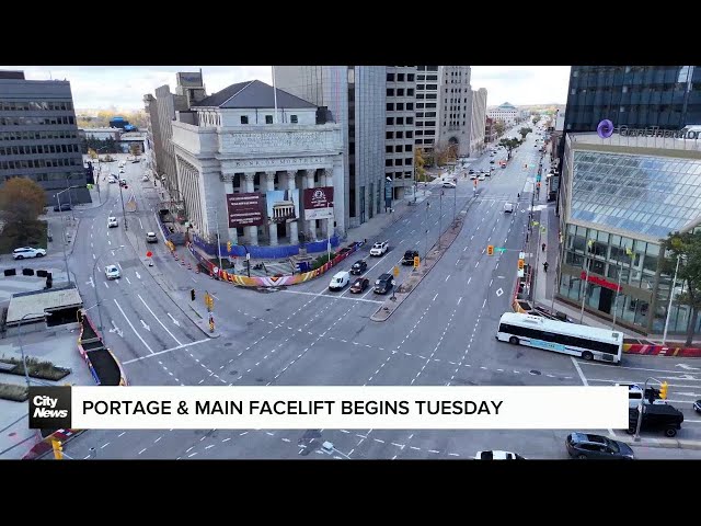 ⁣Portage & Main facelift set to start on Tuesday