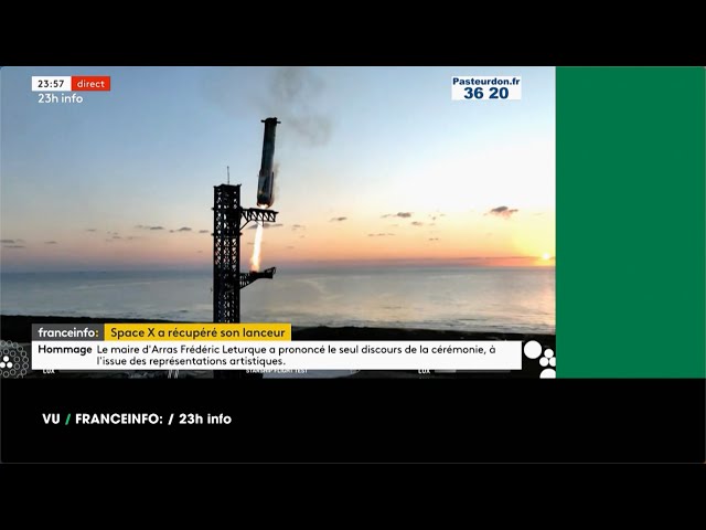 ⁣VU du 14/10/24 : Space X récupère son lanceur