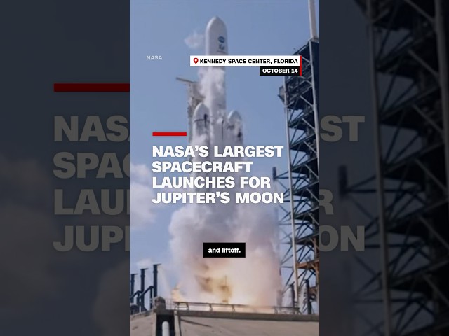 ⁣NASA's largest spacecraft launches for Jupiter's moon