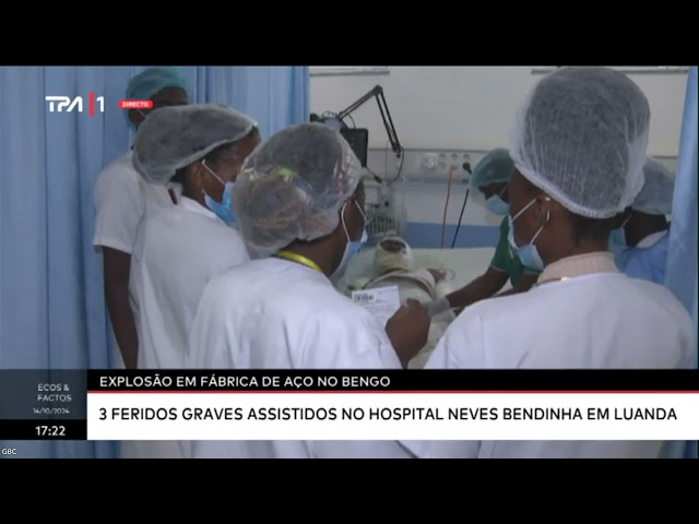 ⁣Explosão em fabrica de aço no Bengo - 3 feridos graves assistidos no hospital Neves Bendinha...