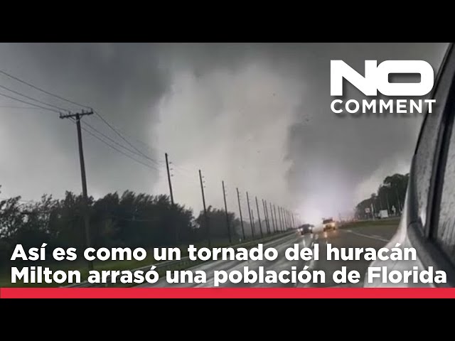 ⁣NO COMMENT: Así es como un tornado del huracán Milton arrasó una población de Florida