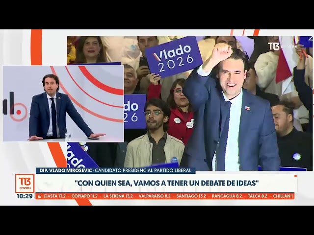 ⁣"Con quien sea, vamos a tener un debate de ideas". Vlado Mirosevic, candidato presidencial