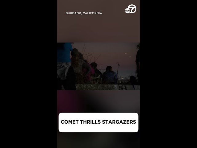 ⁣Comet thrills stargazers