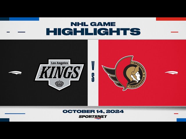 ⁣NHL Highlights | Kings vs. Senators - October 14, 2024