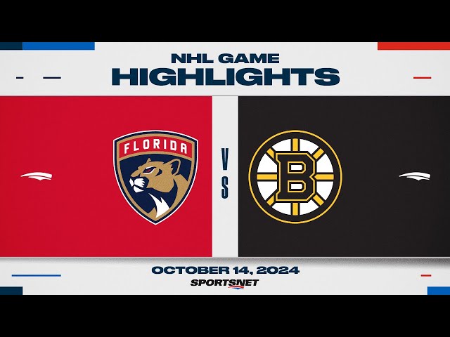 ⁣NHL Highlights | Panthers vs. Bruins - October 14, 2024