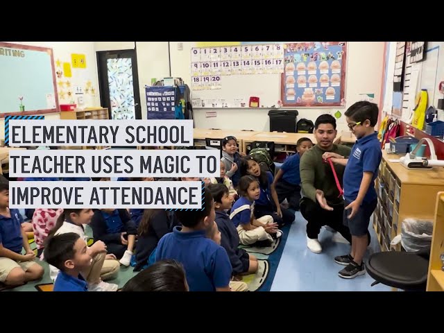 ⁣East LA teacher uses magic to improve attendance