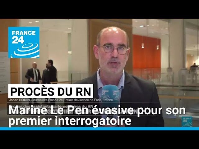 ⁣Procès des assistants du RN : Marine Le Pen se montre évasive pour son premier interrogatoire