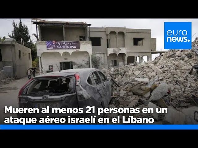 ⁣Mueren al menos 21 personas en un ataque aéreo israelí en el Líbano