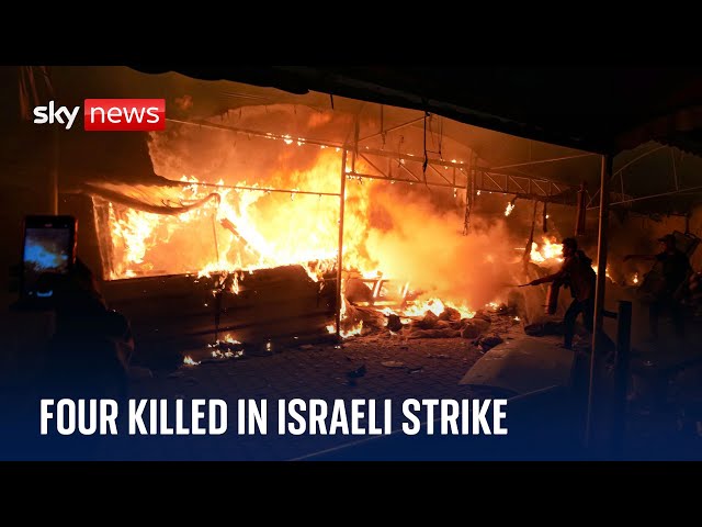 ⁣Four killed and dozens burned in Israeli strike on hospital tent camp | Israel-Hamas war