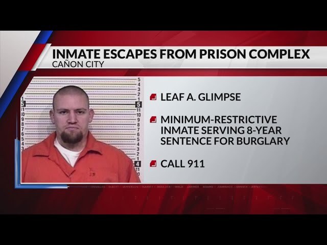 ⁣Authorities searching for escaped inmate in southern Colorado