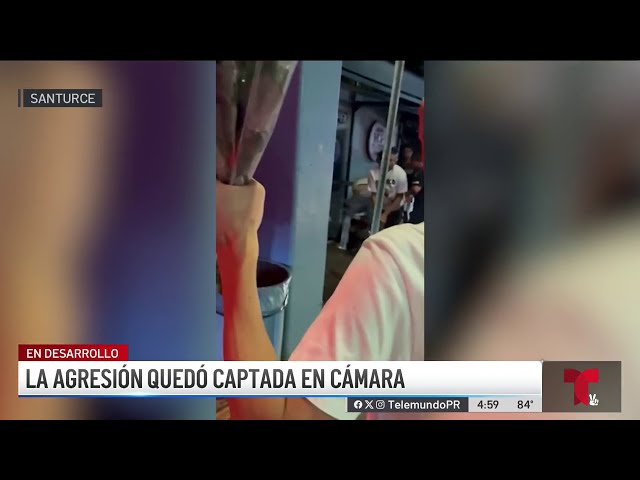 ⁣Brutal agresión contra guardia de seguridad queda captada en video