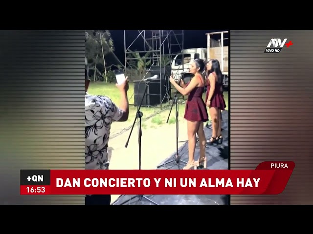 ⁣Piura: Realizan concierto de cumbia a lo grande, pero el público brilló por su ausencia