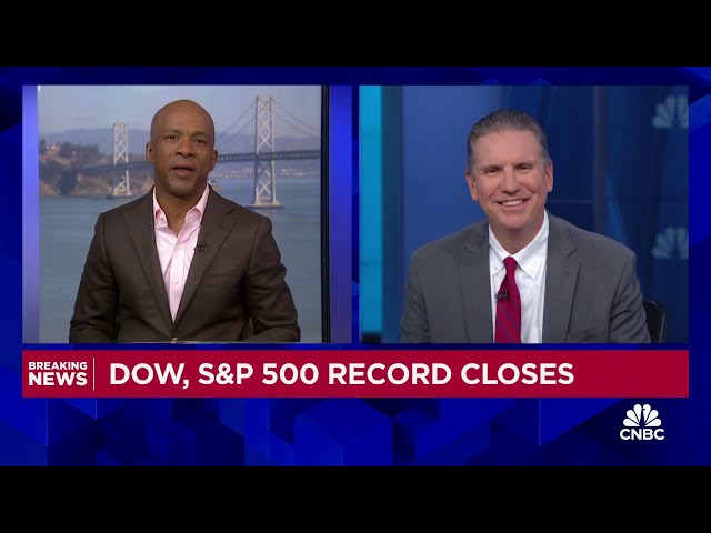 ⁣Dow closes above 43,000 for first time, S&P 500 also notches another record close