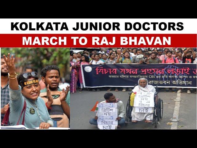 ⁣Kolkata News: West Bengal Junior Doctors March To Raj Bhavan