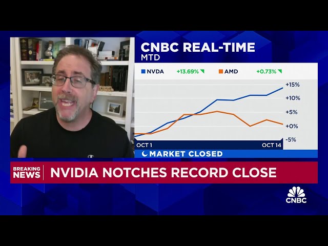 ⁣Nvidia notches record close