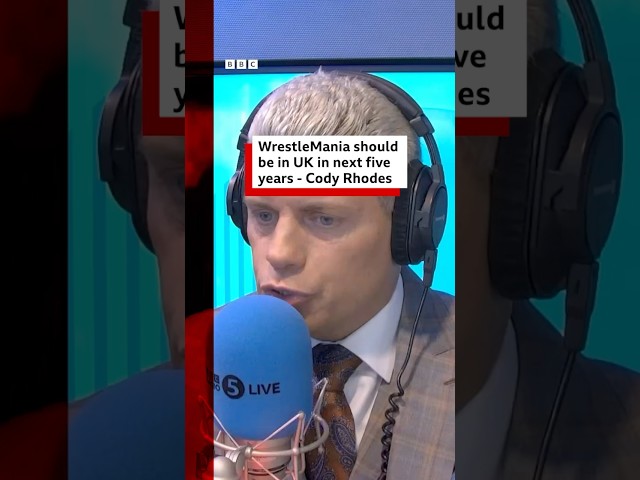 ⁣WWE's Cody Rhodes wants UK WrestleMania in 5 years. #WWE #BBCNews