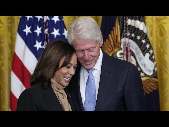 ⁣Bill Clinton joins Kamala Harris on the campaign trail