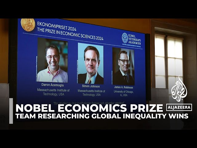 ⁣US-based Acemoglu, Johnson and Robinson win the 2024 Nobel Economics Prize