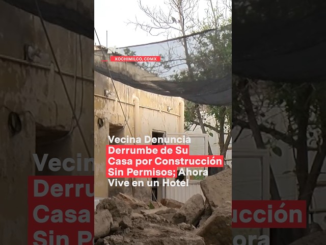 ⁣Vecina denuncia derrumbe de su casa por construcción sin permisos; Ahora vive en un hotel #Shorts