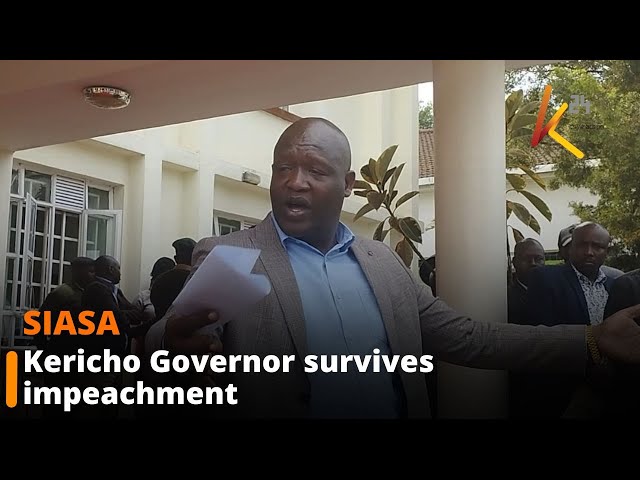 ⁣Kericho Governor Erick Mutai survives impeachment