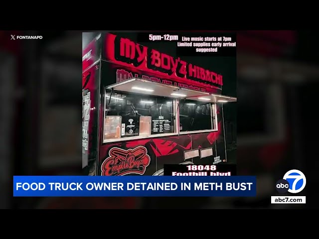 ⁣Owner of 'My Boy'z Hibachi' arrested after meth found inside Fontana food truck, poli