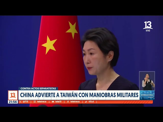 ⁣China advierte a Taiwán con maniobras militares