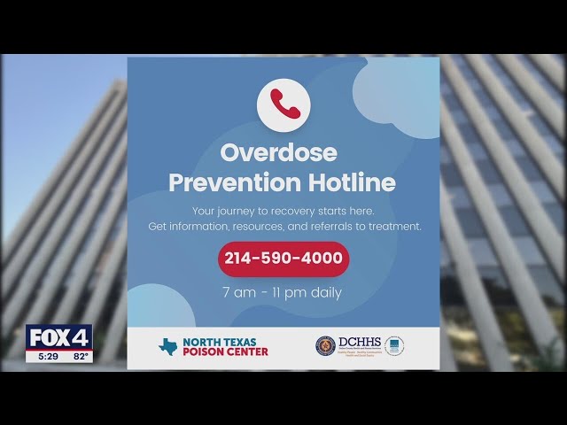 ⁣Dallas County launches its own dedicated opioid overdose prevention hotline