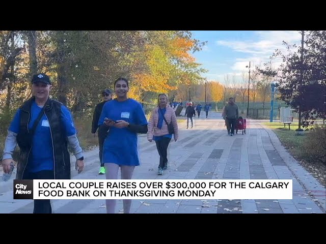 ⁣Local couple raises over $300,000 for the Calgary Food Bank on Thanksgiving Monday